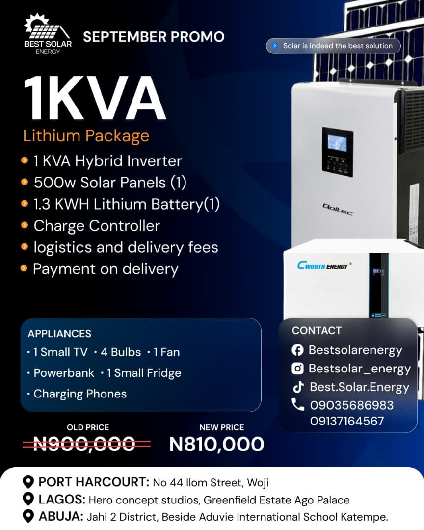 1 KVA Lithium Package