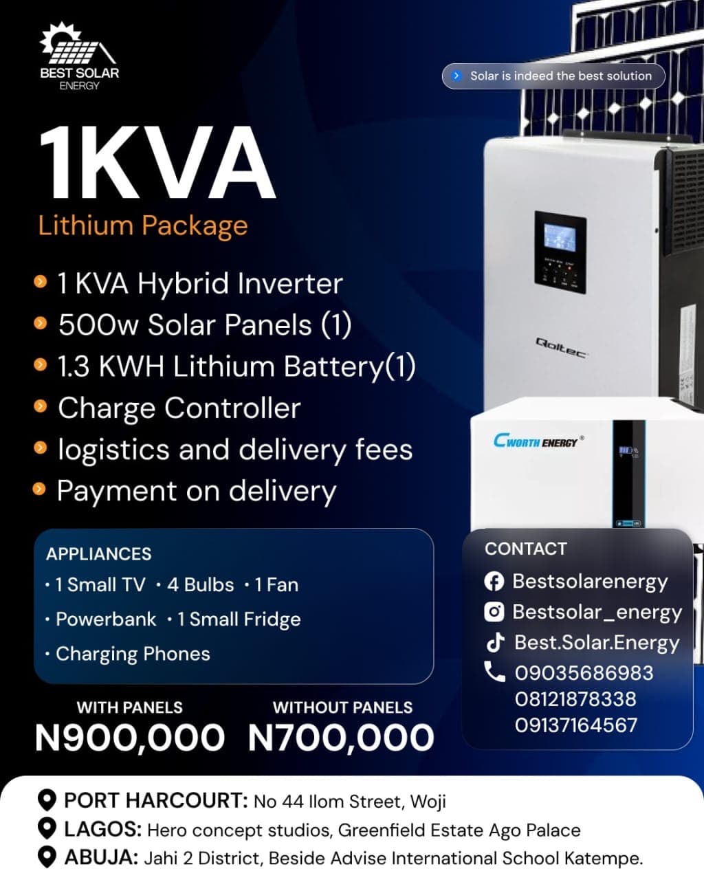 1 KVA Lithium Package