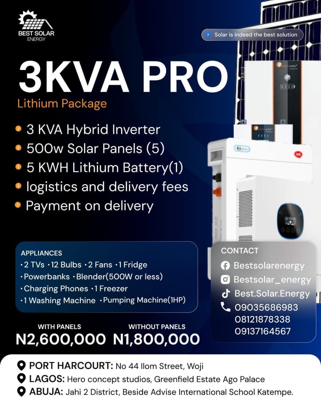 3KVA PRO Lithium Package